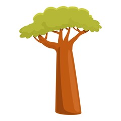 Poster - Landscape baobab icon. Cartoon of Landscape baobab vector icon for web design isolated on white background