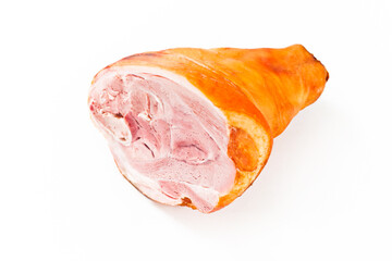 pork leg piece of leg on a light background