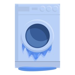 Poster - Kitchen broken washing machine icon. Cartoon of Kitchen broken washing machine vector icon for web design isolated on white background
