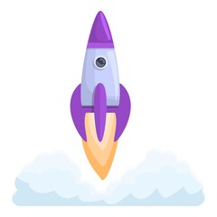 Poster - Spacecraft launch failure icon. Cartoon of Spacecraft launch failure vector icon for web design isolated on white background