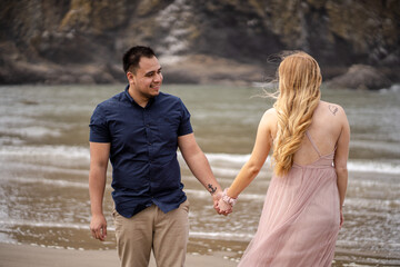 couple walking on the beach