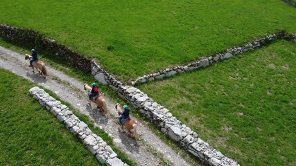 Wall Mural - cavalcare gita  a cavallo andare a cavallo cavalli maneggio escursione cavallo 