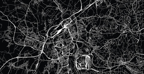 Urban vector city map of Ostrava, Czech Republic, Europe