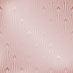 Poster - Glam fancy seamless pattern. Pink marble. Rose gold effect. Beauty diamond background. Repeated patterns art deco. Elegant texture. Delicate patern for design wallpaper, gift wrapper, prints. Vector