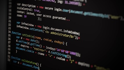 Wall Mural - computer code programming coding process
