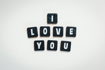 Letter Tiles - I love you