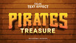 Pirates Treasure Textured Background 3d Style Editable Text Effects Template