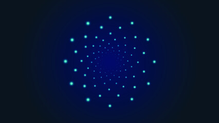 Poster - The light spots form the abstract background of spiral shapes