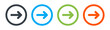 Arrows button icon vector collection
