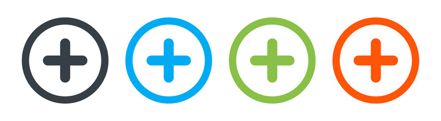 plus vector icon, add symbol. vector illustration