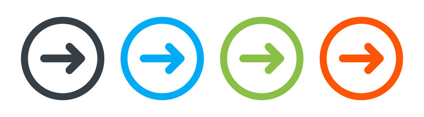 Aufkleber - Arrows button icon vector collection