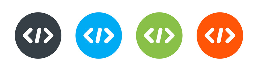 Poster - Coding icon. Web development symbol vector illustration.