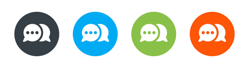 Poster - Conversation icon set. Communication vector illustration.