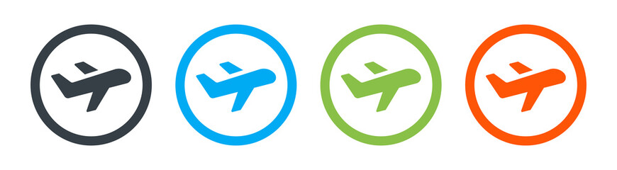 Poster - Plane vector icon. Tourism transportation concept
