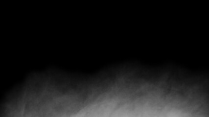 Wall Mural - white smoke or fog isolated on black background