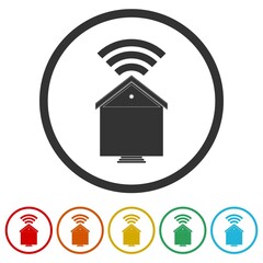 Poster - Smart Home ring icon color set