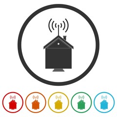 Poster - Smart Home ring icon color set