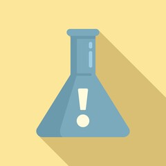 Poster - Chemical flask icon, flat style