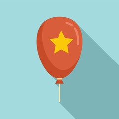 Wall Mural - Red balloon star icon, flat style