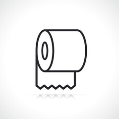 Wall Mural - Roll toilet paper line icon