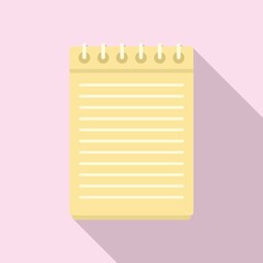 Poster - Syllabus notepad icon, flat style