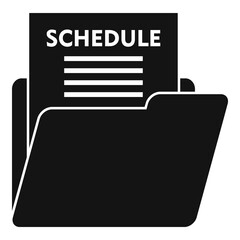 Canvas Print - Syllabus schedule icon, simple style