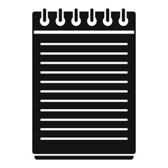 Poster - syllabus notepad icon, simple style