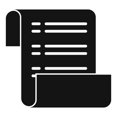 Poster - Syllabus test paper icon, simple style