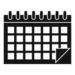 Poster - Syllabus calendar icon, simple style