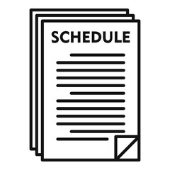 Sticker - Syllabus paper schedule icon, outline style