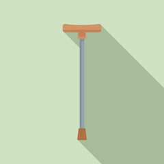 Sticker - Walking stick icon, flat style