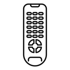 Poster - Tv remote control icon, outline style