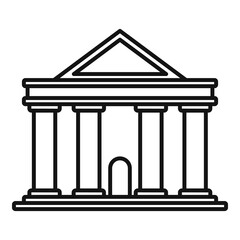 Poster - Bank compensation icon, outline style