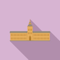 Poster - parliament hall icon, flat style