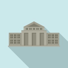 Poster - parliament court icon, flat style