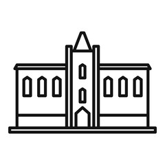 Poster - parliament property icon, outline style