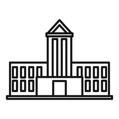 Poster - public parliament icon, outline style