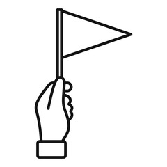 Poster - sightseeing guide icon, outline style