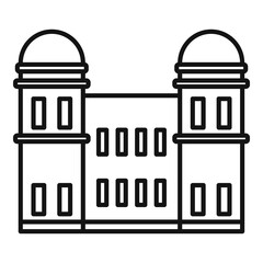 Poster - tourism sightseeing icon, outline style