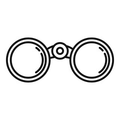 Poster - travel binoculars icon, outline style