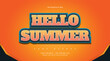 © WzKz - Hello Summer Text in Colorful Cartoon Style. Editable Text Style Effect