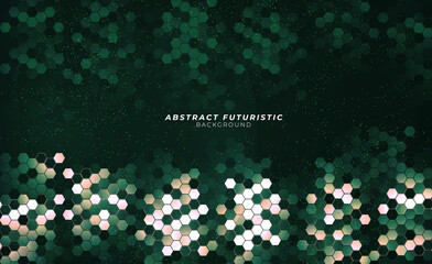Wall Mural - Art hexagons technology background. Abstract Hi-tech communication concept futuristic digital innovation. Vector background.