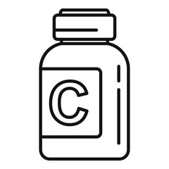 Poster - Nursing vitamins icon, outline style