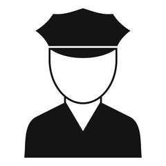 Poster - security service guard icon, simple style