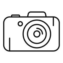 Poster - Security service camera icon, outline style