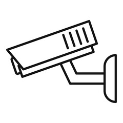 Poster - Security camera icon, outline style