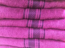 Stack Of Purple Towel