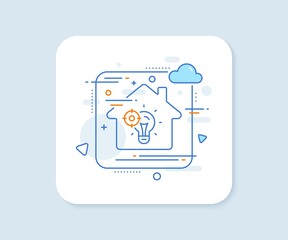 Aufkleber - Seo idea line icon. Abstract vector button. Web targeting sign. Traffic management symbol. Seo idea line icon. Home concept badge. Vector