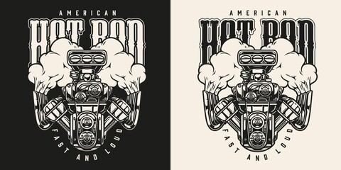 Wall Mural - custom car vintage label