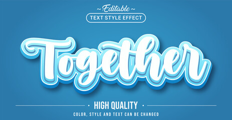 Aufkleber - Editable text style effect - Together text style theme.